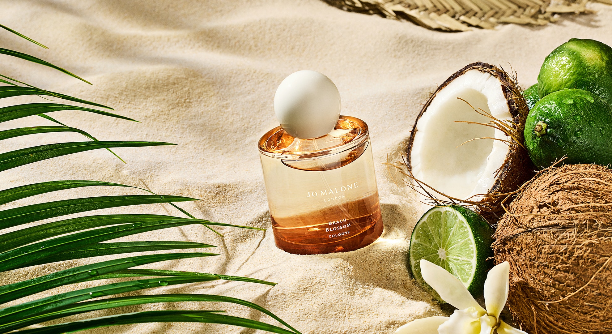 eau de cologne beach blossom dans le sable 