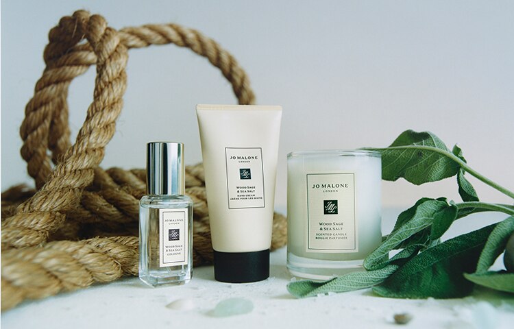 Mini eau de Cologne, crème pour les mains et bougie Jo Malone London Wood Sage & Sea Salt Essentiels de voyage